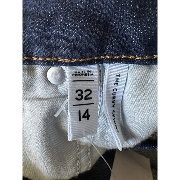 Loft Women's The Curvy Skinny Fit Mid Rise Jeans Regular Size32/14 Stretch‎ - Picture 10 of 12